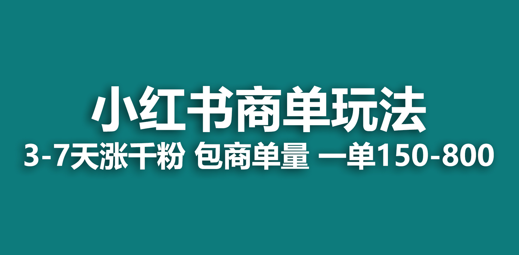 【副业项目6987期】小红书商单玩法,一周破千粉,商单接到手软,一单150-800-先机网创
