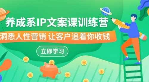 【副业项目7107期】IP文案课训练营，文案心法的天花板 洞悉人性营销-先机网创