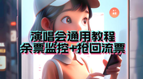 【副业项目7161期】演唱会通用_余票监控+抢回流票（教程+软件）-先机网创