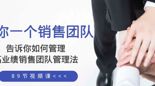 【副业项目8368期】告诉你如何管理一个销售团队,高业绩销售团队管理法(89节课)-先机网创