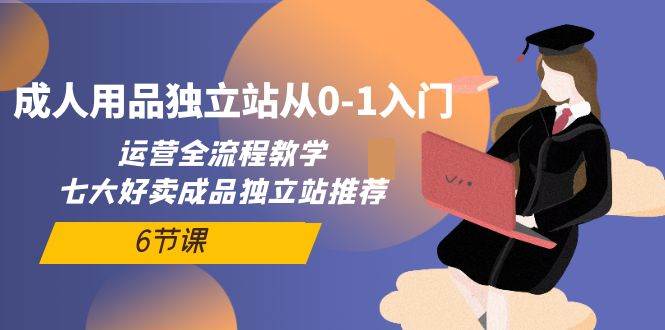 成人用品独立站从0-1入门,运营全流程教学,七大好卖成品独立站推荐-6节课-先机网创