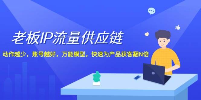 老板 IP流量 供应链,动作越少,账号越好,万能模型,快速为产品获客翻N倍-先机网创