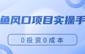 闲鱼风口项目实操手册,0投资0成本,让你做到,月入过万,新手可做-先机网创