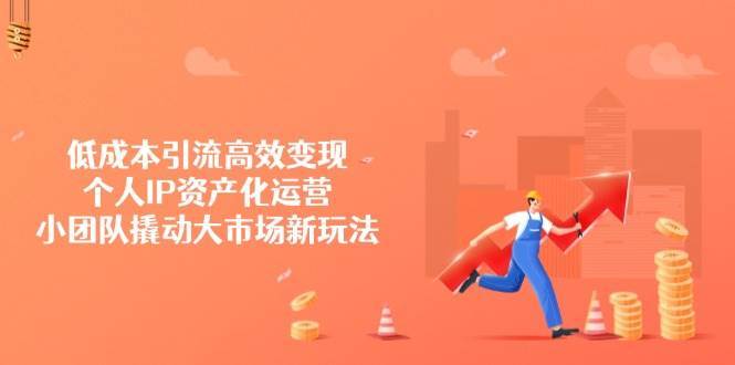 低成本引流高效变现,个人IP资产化运营,小团队撬动大市场新玩法-先机网创