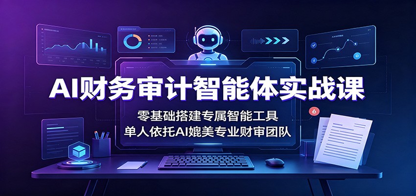 AI财务审计智能体实战课:零基础搭建专属智能工具,单人依托AI媲美专业财审团队-先机网创