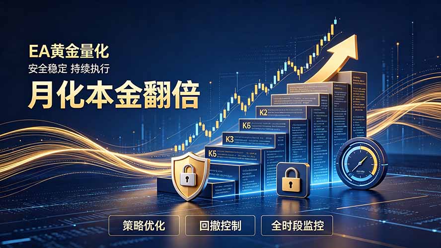 (19714期)全新EA量化打法,月化本金翻倍的全新策略,安全稳定持续输出-先机网创