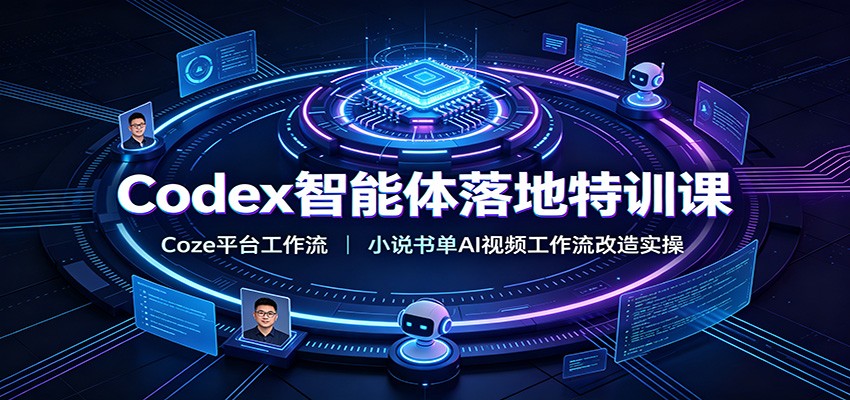 Codex智能体落地特训课:Coze平台工作流,小说书单AI视频工作流改造实操-网赚副业网
