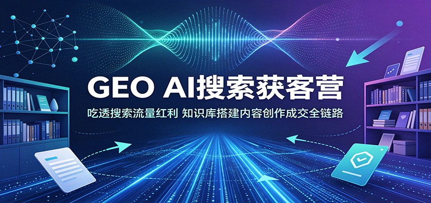 GEO AI搜索获客营:吃透搜索流量红利,知识库搭建内容创作成交全链路-网赚副业网