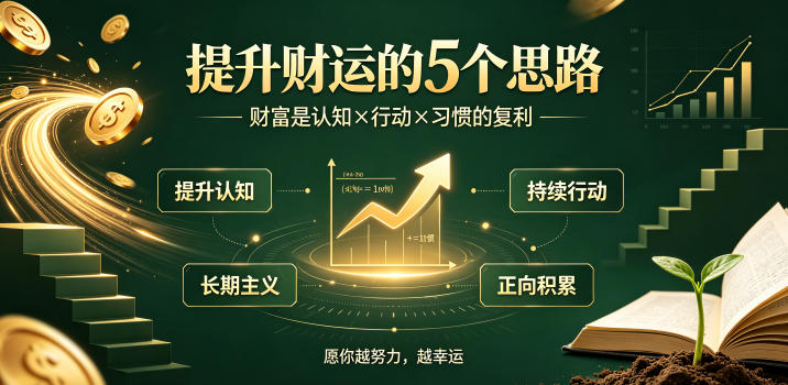 付费文章:提升财运的5个思路——财富是认知x行动x习惯的复利,愿你越努力,越幸运-网赚副业网