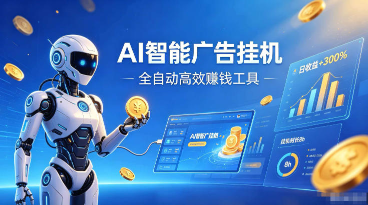 AI智能广告挂G,在家自动賺收益,全程无需人工操作、不用直播、不用拉人【揭秘】-网赚副业网