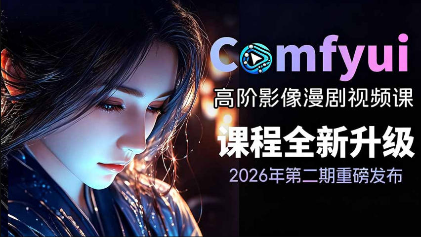 2026新版ComfyUI漫剧动画全流程实战课,0基础入门到进阶全流程动态漫,轻松实现流量变现-网赚副业网