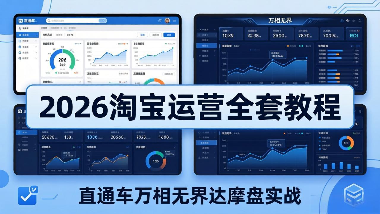 （19288期）2026淘宝运营全套教程(更新7月)，直通车万相无界达摩盘实战，从基础到进阶提升流量转化-网赚副业网