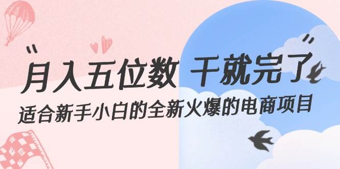 月入五位数 干就完了 适合新手小白的全新火爆的电商项目-网赚副业网
