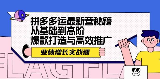 拼多多运最新营秘籍:业绩 增长实战课,从基础到高阶,爆款打造与高效推广-网赚副业网